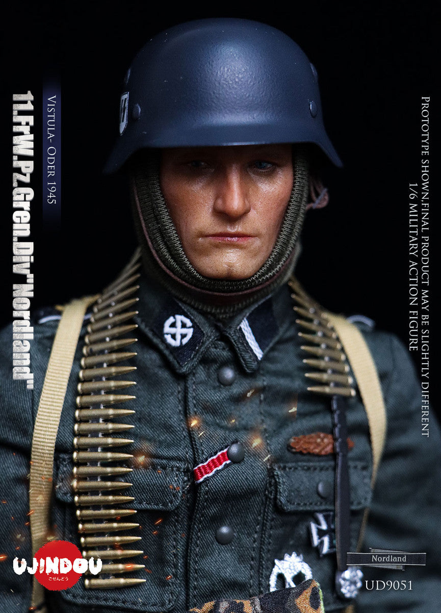 Preventa Figura WWII 11.FrW.Pz.Gren.Div "Nordland" - Vistula- Oder 1945 marca Ujindou UD9051 escala 1/6