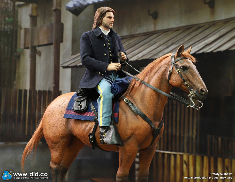 Preventa Figura Caballo de Guerra marrón-rojo (de pie) marca DID E60082 escala 1/6