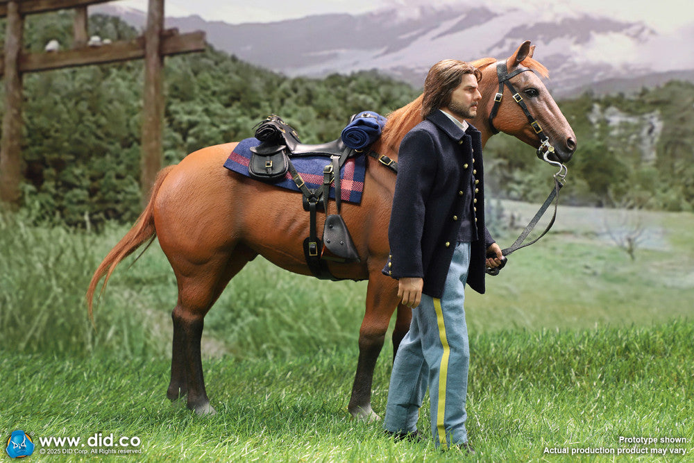 Preventa Figura Caballo de Guerra marrón-rojo (de pie) marca DID E60082 escala 1/6