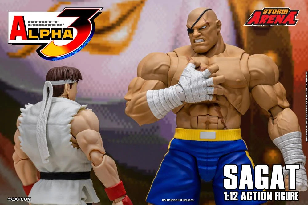 Preventa Figura SAGAT (Storm Arena) - Street Fighter Alpha 3 marca Storm Collectibles SFSA03 escala pequeña 1/12