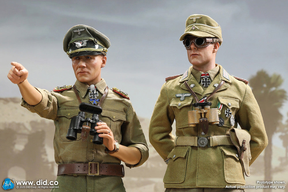 Preventa Figura Ishaan & Panzer Commander (2 cabezas 1 cuerpo) - Stauffenberg - WWII German Africa Corps Supply Duty marca DID V80185 escala 1/6
