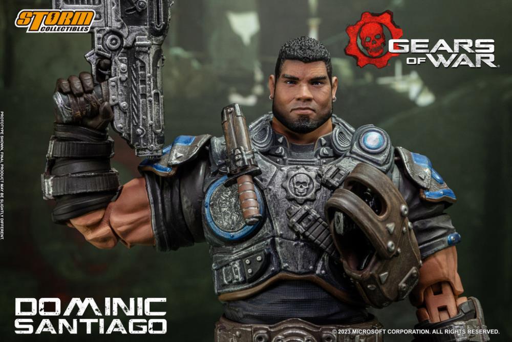 Preventa Figura Dominic Santiago - Gears of War marca Storm Collectibles escala pequeña 1/12