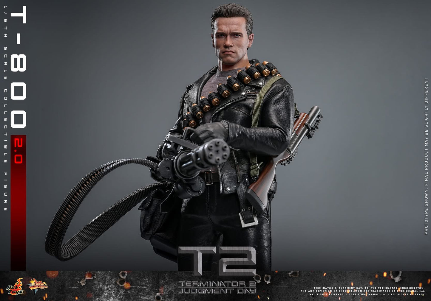 Preventa Figura T-800 (2.0) - Terminator 2: Judgment Day marca Hot Toys MMS795 escala 1/6