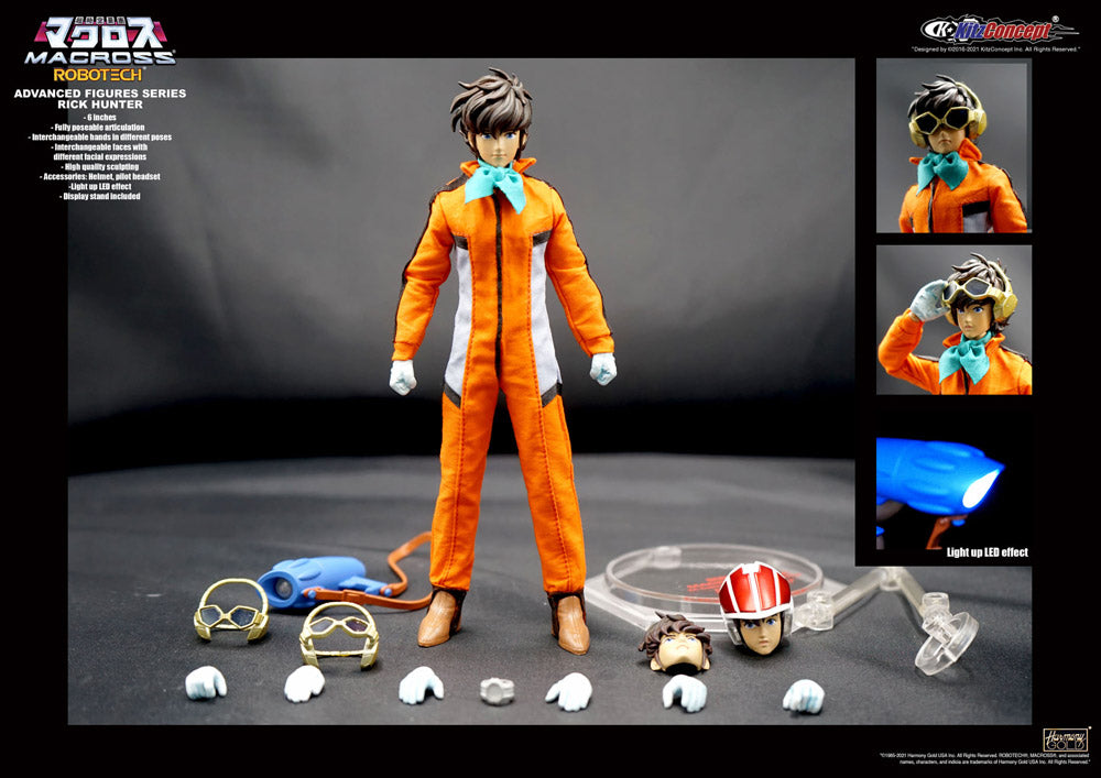 Figura Rick Hunter - Macross / Robotech Advanced Series marca Kitzconcept KC925 escala pequeña 1/12