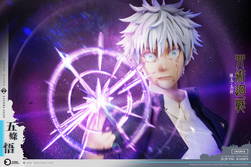 Preventa Figura SATORU GOJO - Jujutsu Kaisen marca Asmus Toys JJKS201A escala 1/6