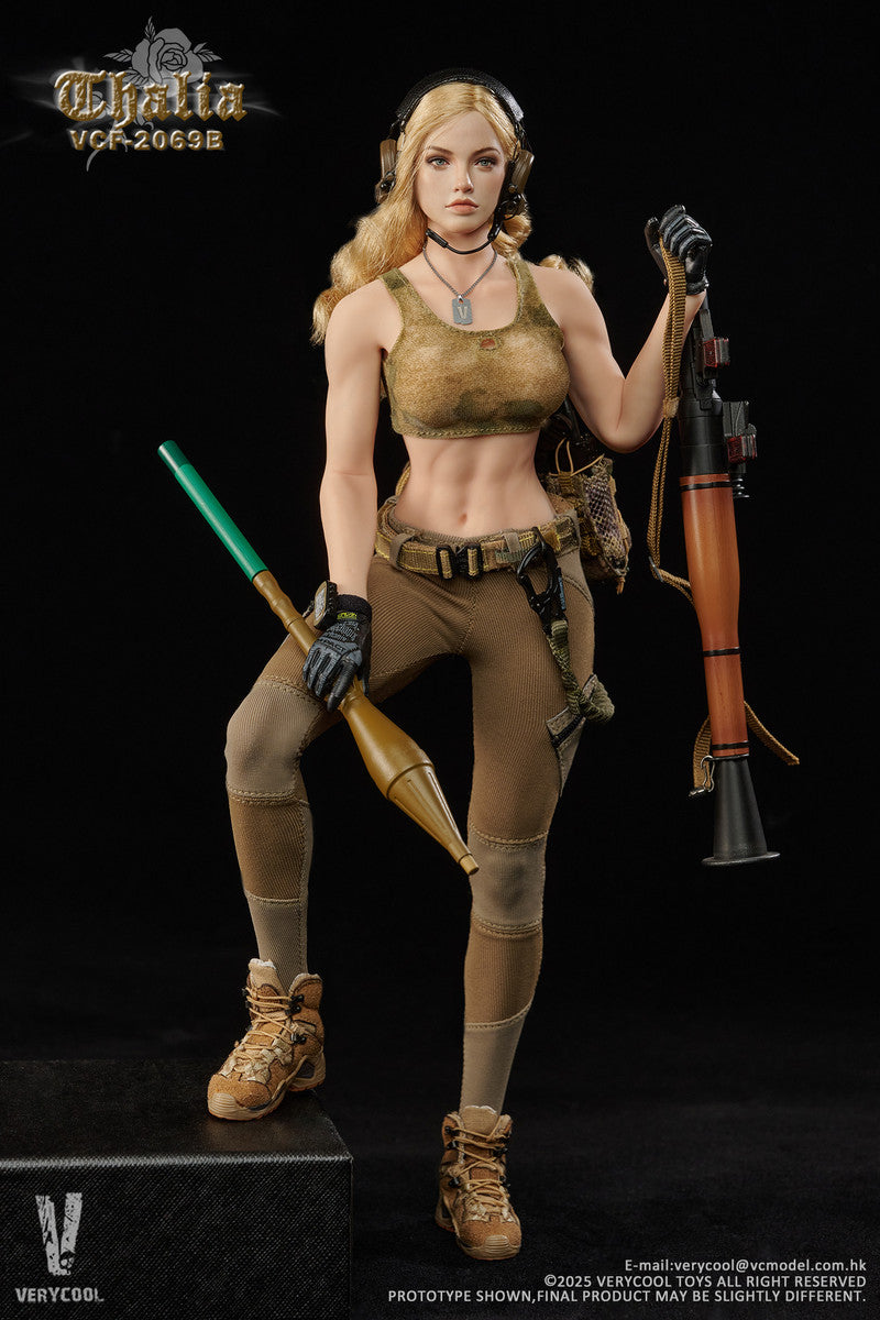 Preventa Figura Thalia (Cabello rubio) - Desert Female Soldier marca Verycool VCF-2069B escala 1/6