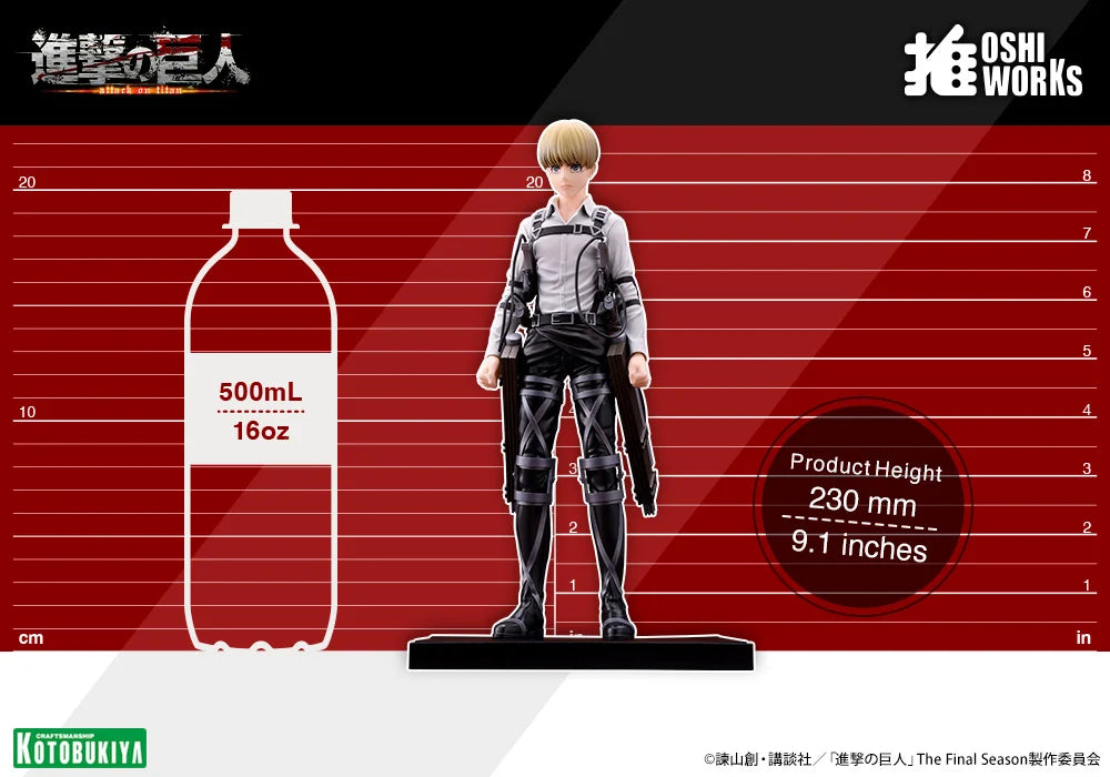 Preventa Estatua Armin Arlert (The Final Season version) - Attack on Titan - Oshi Works marca Kotobukiya (23 cm)