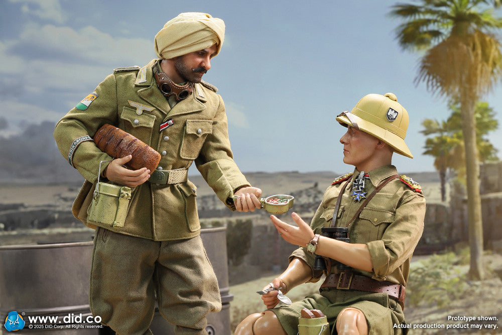 Preventa Figura Ishaan & Panzer Commander (2 cabezas 1 cuerpo) - Stauffenberg - WWII German Africa Corps Supply Duty marca DID V80185 escala 1/6