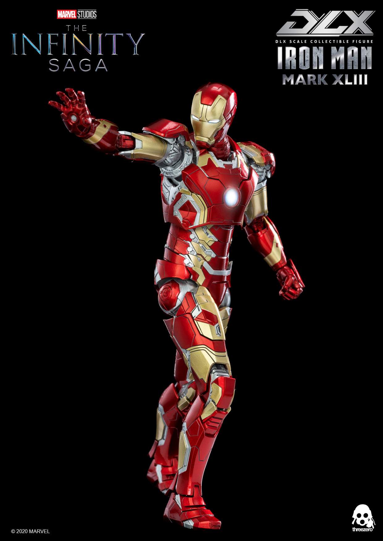 Pedido Figura DLX Iron Man Mark 43 - Avengers Infinity Saga marca Threezero 3Z0247 escala pequeña 1/12 (resurtido)