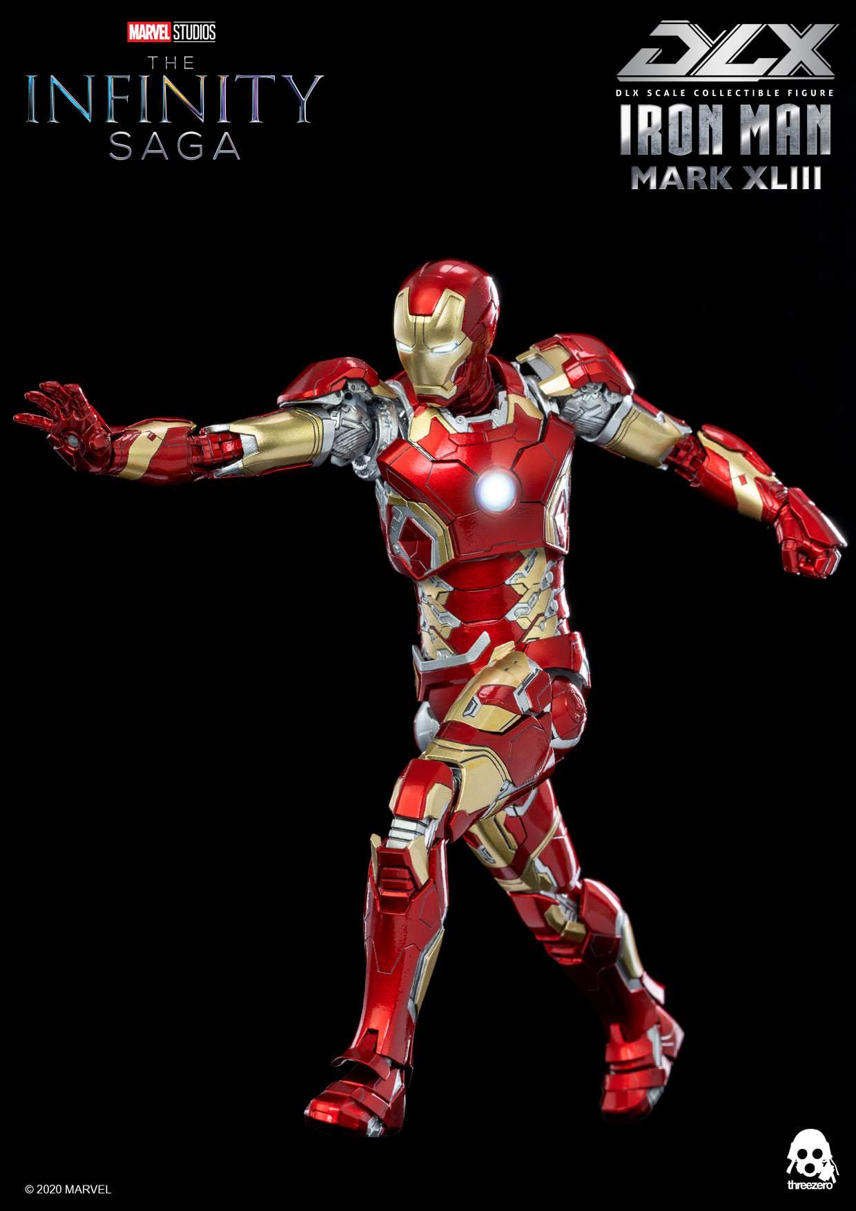 Pedido Figura DLX Iron Man Mark 43 - Avengers Infinity Saga marca Threezero 3Z0247 escala pequeña 1/12 (resurtido)