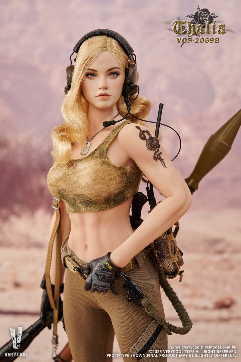 Preventa Figura Thalia (Cabello rubio) - Desert Female Soldier marca Verycool VCF-2069B escala 1/6