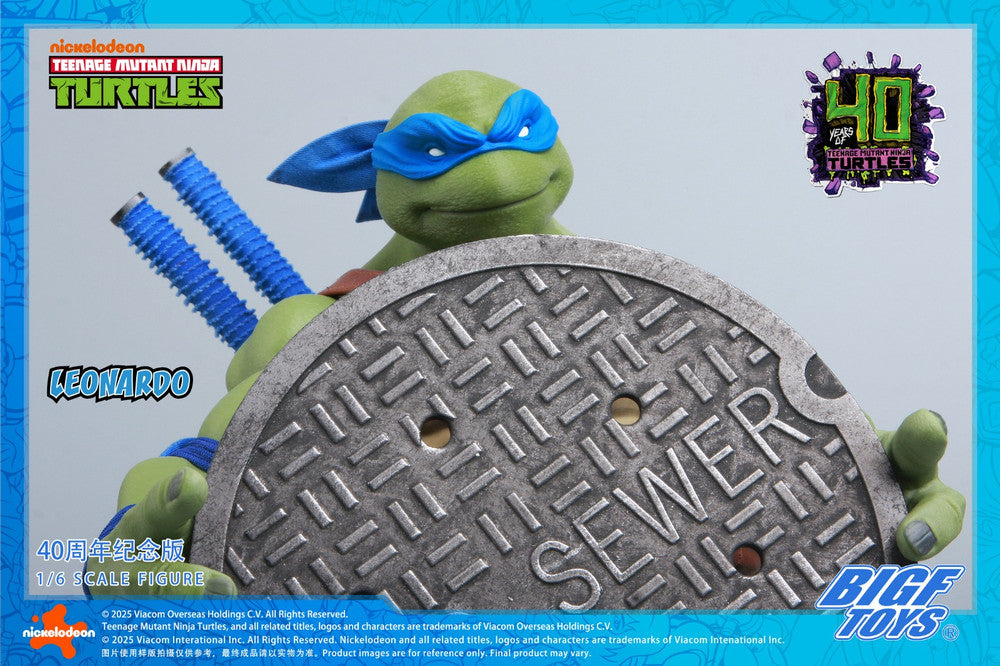 Preventa Figura TMNT LEONARDO - 40th Anniversary Edition marca BigFToys BIGF-001 escala 1/6