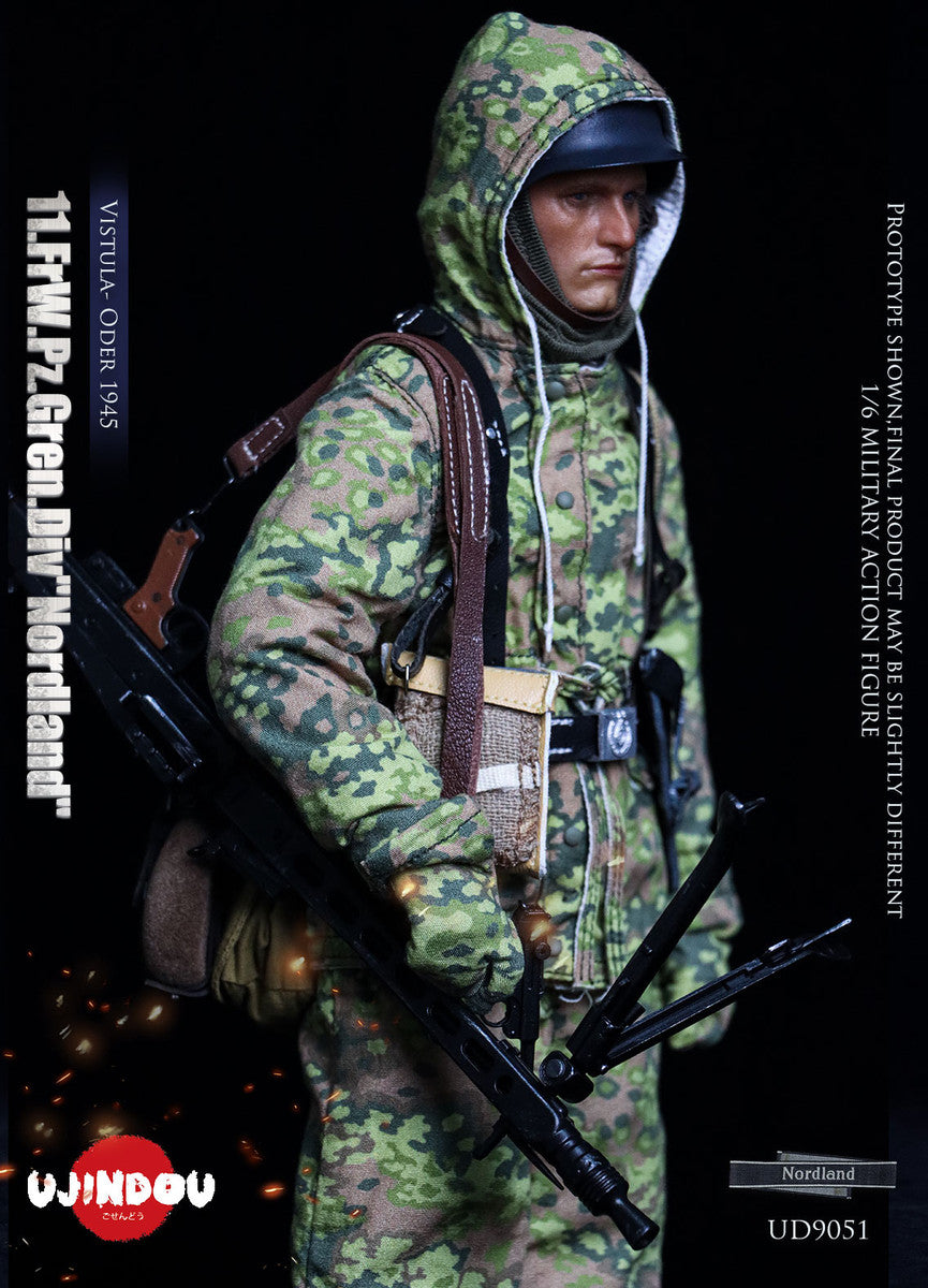 Preventa Figura WWII 11.FrW.Pz.Gren.Div "Nordland" - Vistula- Oder 1945 marca Ujindou UD9051 escala 1/6