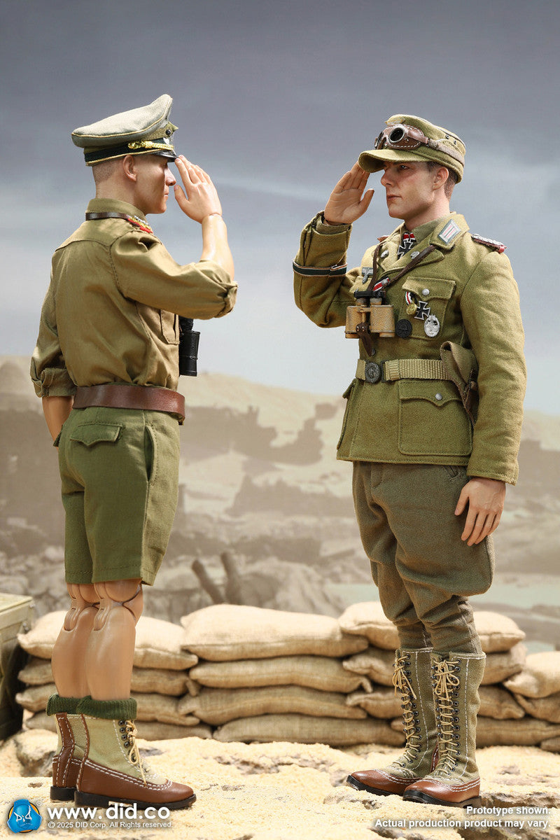 Preventa Figura Ishaan & Panzer Commander (2 cabezas 1 cuerpo) - Stauffenberg - WWII German Africa Corps Supply Duty marca DID V80185 escala 1/6