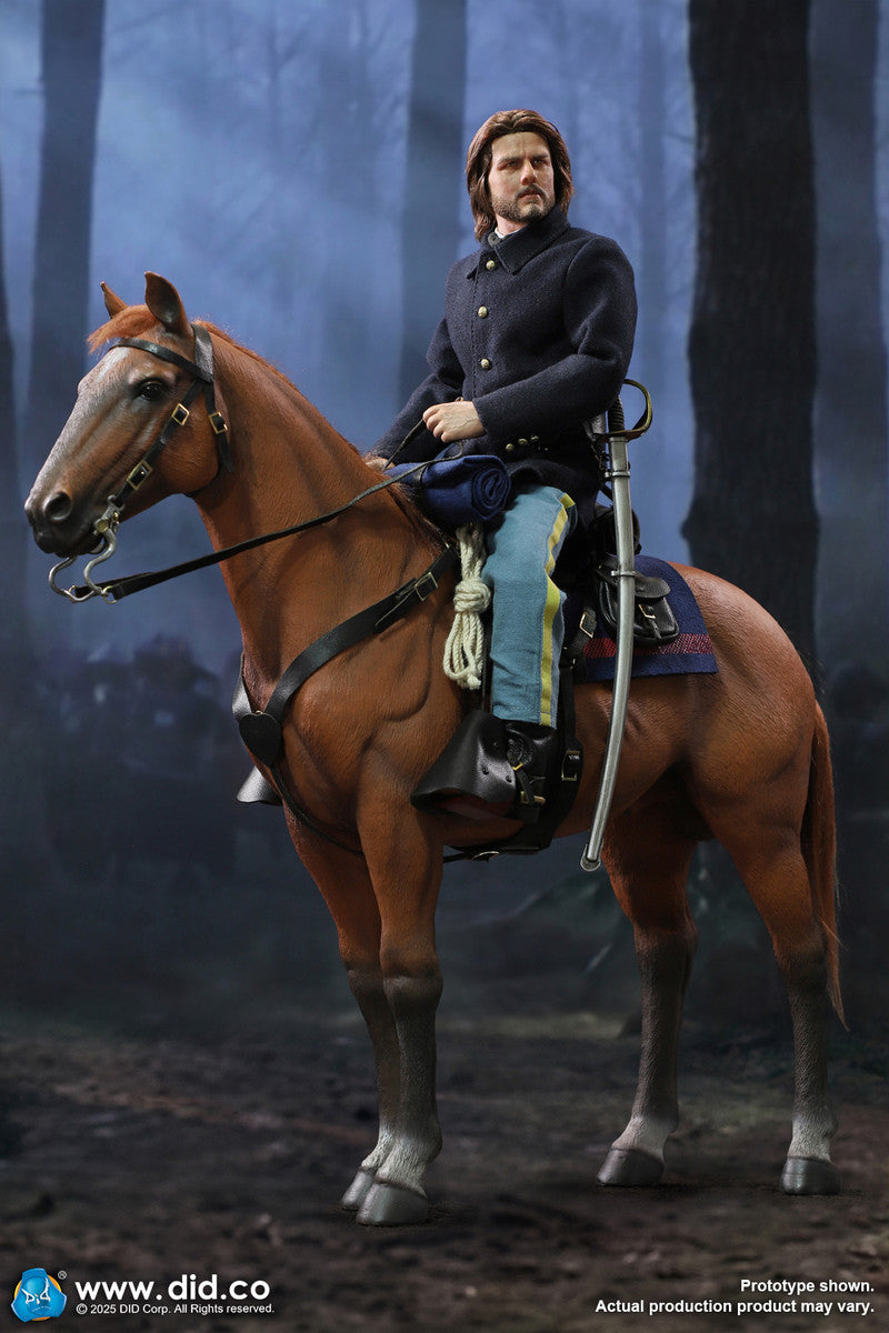 Preventa Figura Caballo de Guerra marrón-rojo (de pie) marca DID E60082 escala 1/6