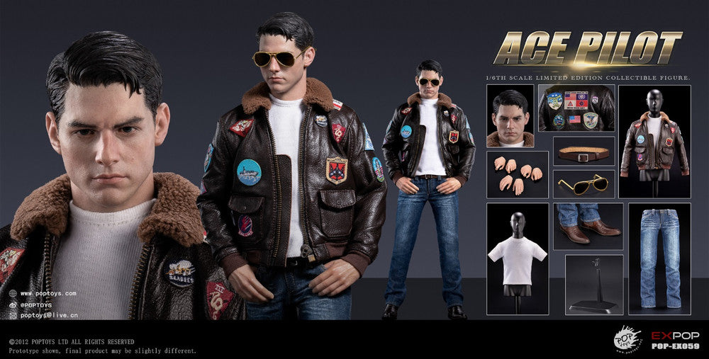 Preventa Figura Ace Pilot (Jacket Edition) marca Poptoys EX059 escala 1/6