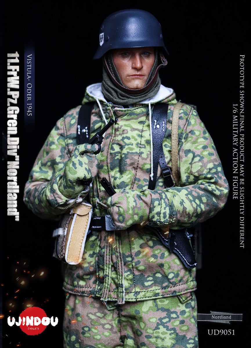 Preventa Figura WWII 11.FrW.Pz.Gren.Div "Nordland" - Vistula- Oder 1945 marca Ujindou UD9051 escala 1/6