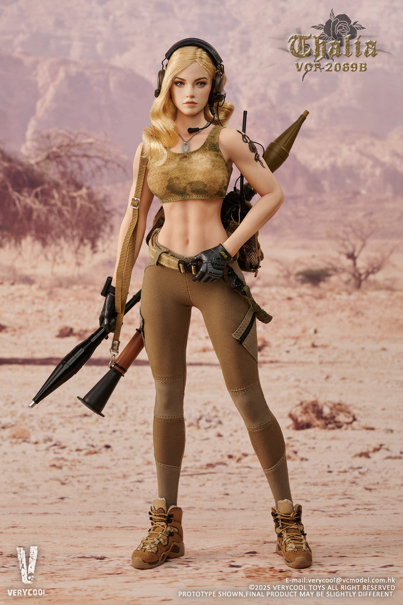 Preventa Figura Thalia (Cabello rubio) - Desert Female Soldier marca Verycool VCF-2069B escala 1/6