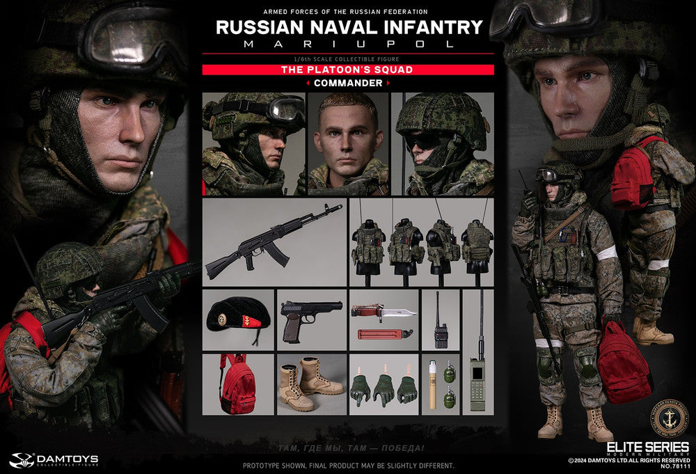 Preventa Figura Russian Naval Infantry Commander – Mariupol Edition marca Damtoys 78111 escala 1/6