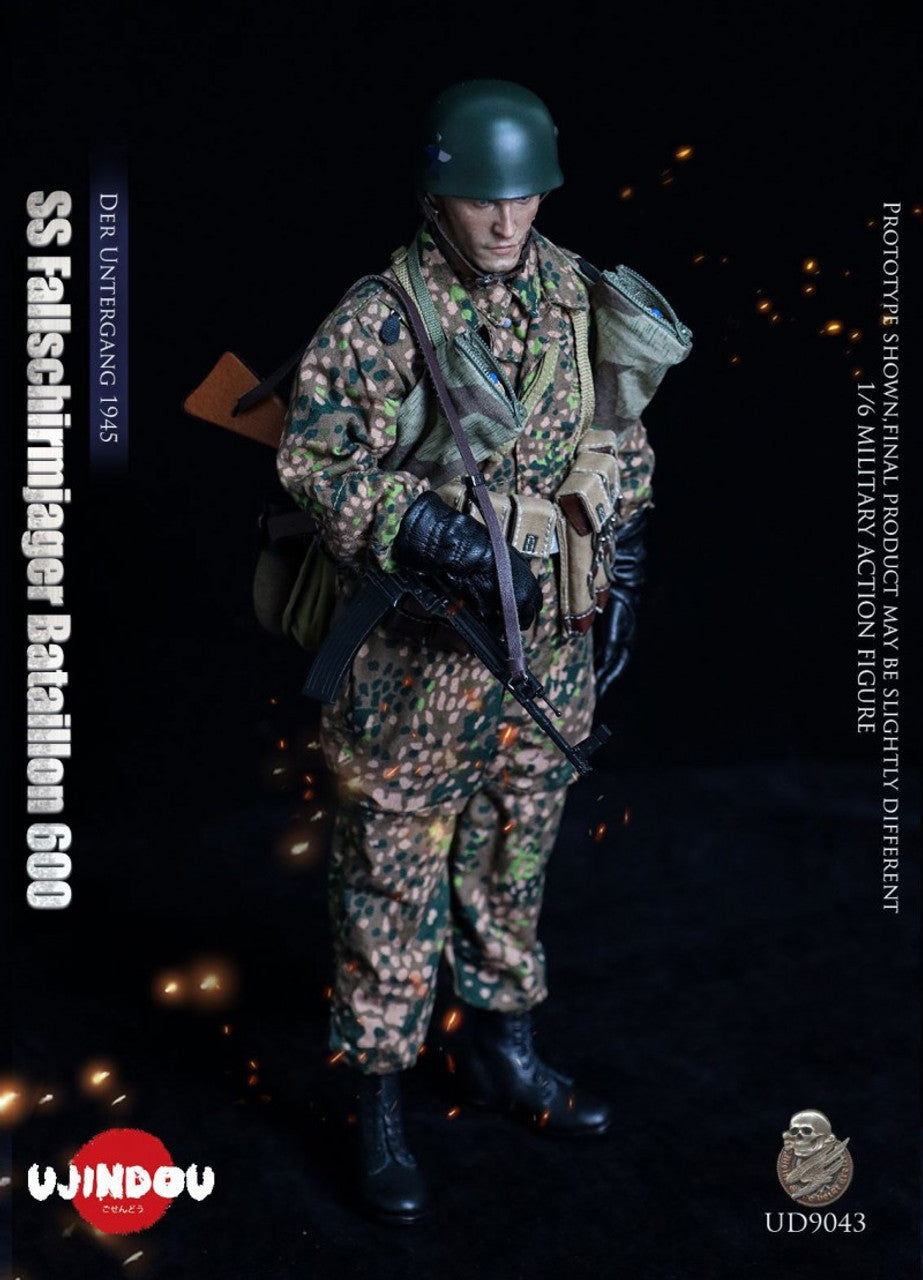 Preventa Figura WWII SS Fallschirmjager Bataillon 600 - Der Untergang 1945 marca Ujindou UD9043 escala 1/6