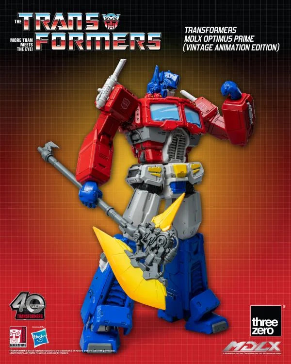 Pedido Figura MDLX Optimus Prime (Vintage Animation) Exclusive 40th Aniversary - Transformers marca Threezero 3Z0692 (17.8 cm)