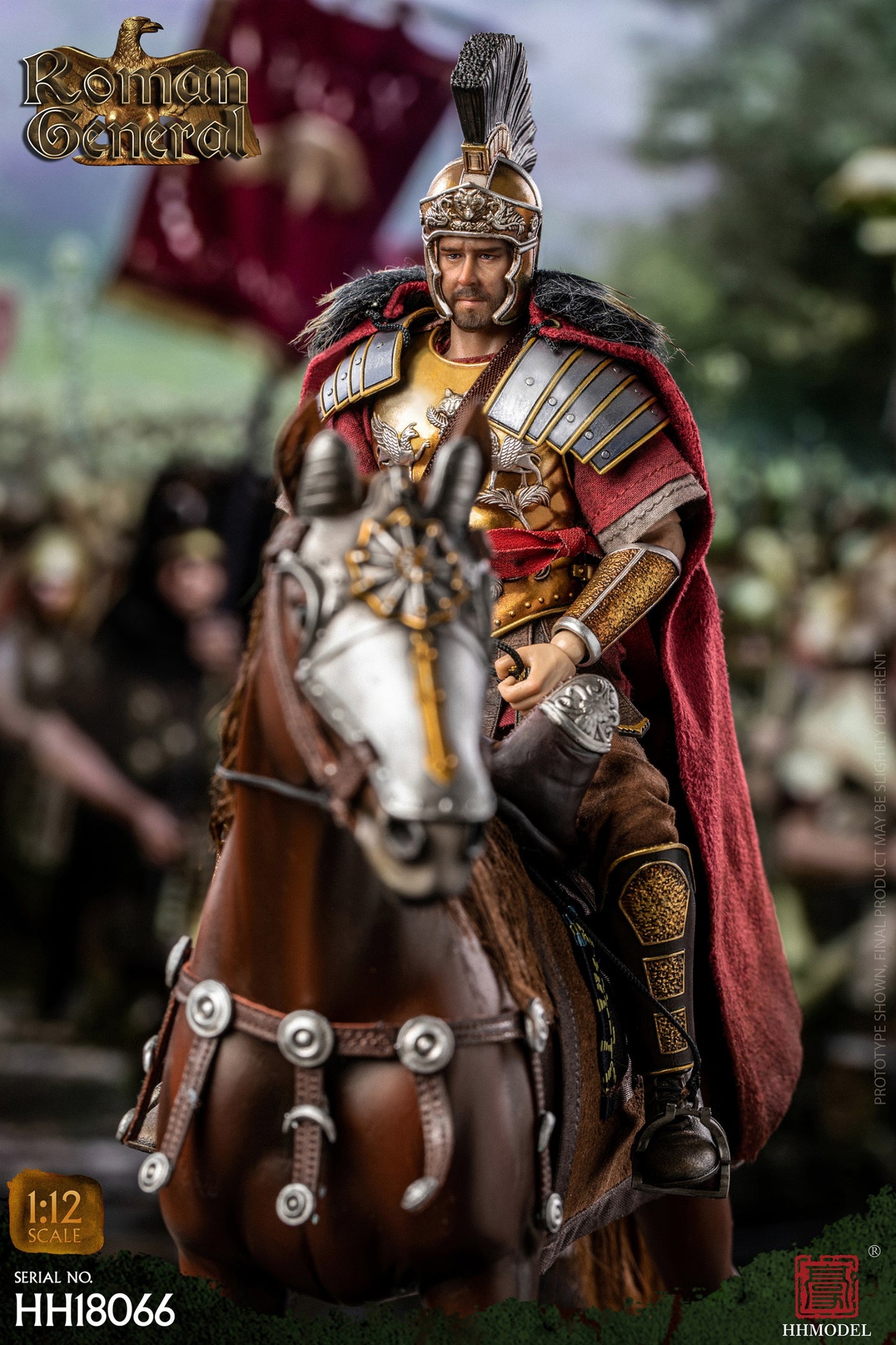 Pedido Figura Roman General (incluye caballo de guerra) marca HHModel HH18066 escala pequeña 1/12