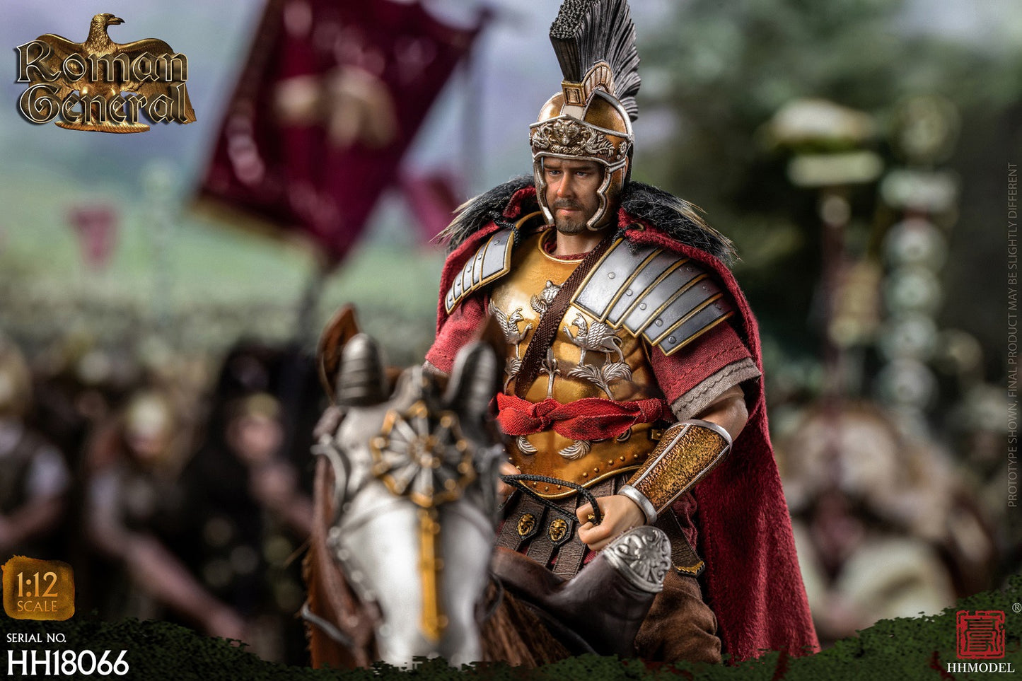 Pedido Figura Roman General (incluye caballo de guerra) marca HHModel HH18066 escala pequeña 1/12