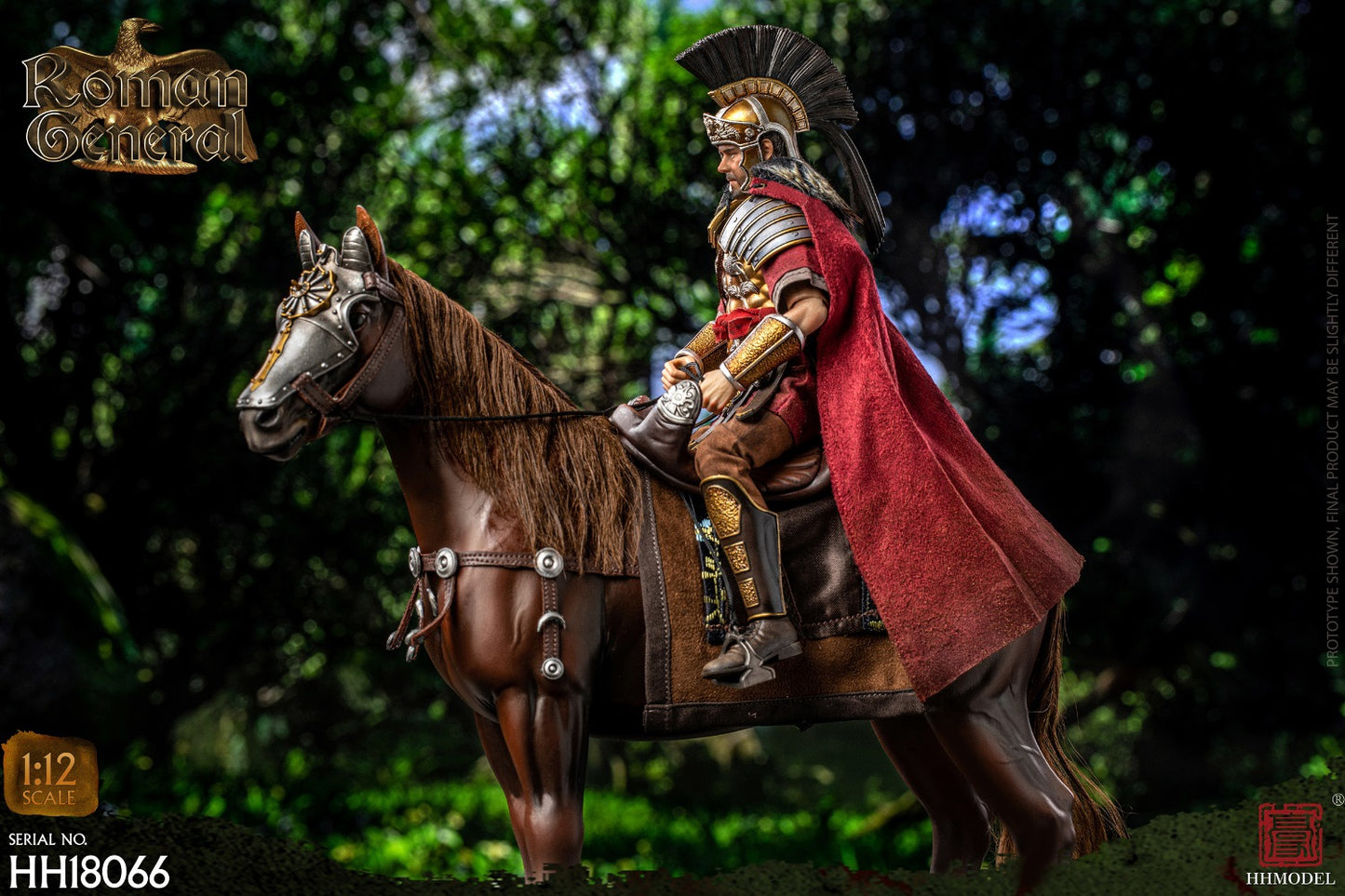 Pedido Figura Roman General (incluye caballo de guerra) marca HHModel HH18066 escala pequeña 1/12