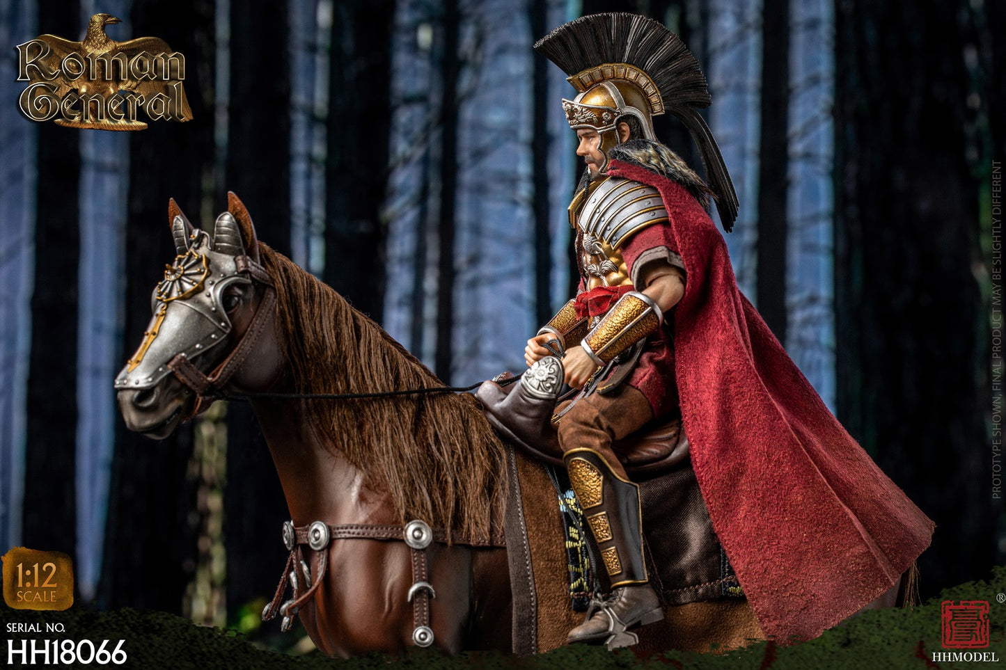 Pedido Figura Roman General (incluye caballo de guerra) marca HHModel HH18066 escala pequeña 1/12