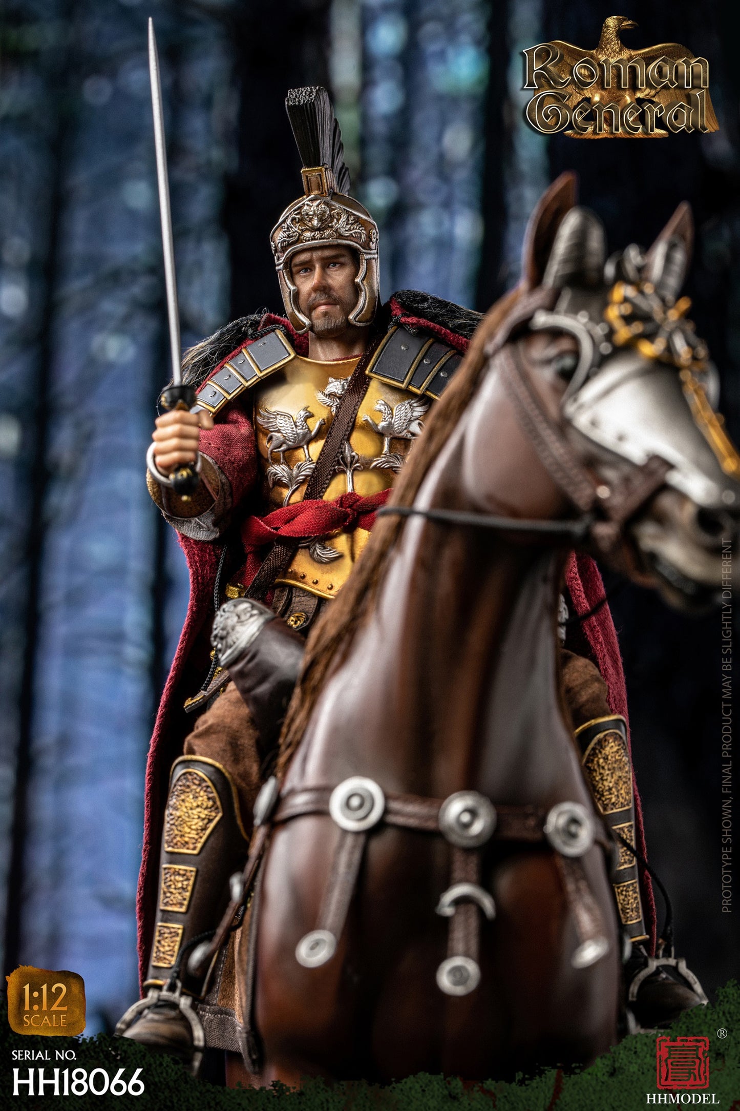 Pedido Figura Roman General (incluye caballo de guerra) marca HHModel HH18066 escala pequeña 1/12