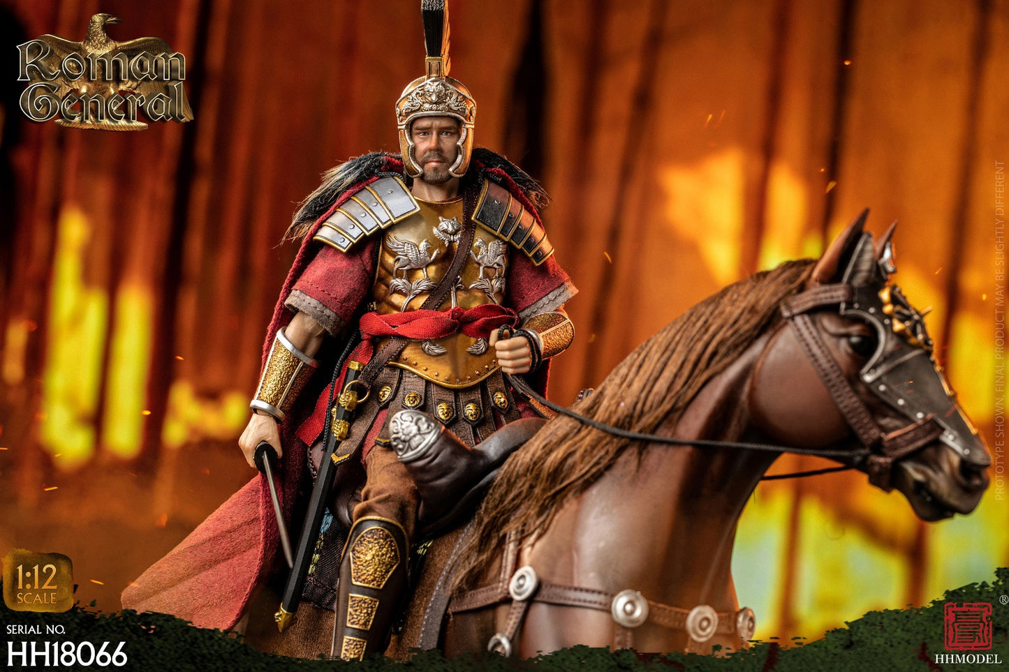Pedido Figura Roman General (incluye caballo de guerra) marca HHModel HH18066 escala pequeña 1/12