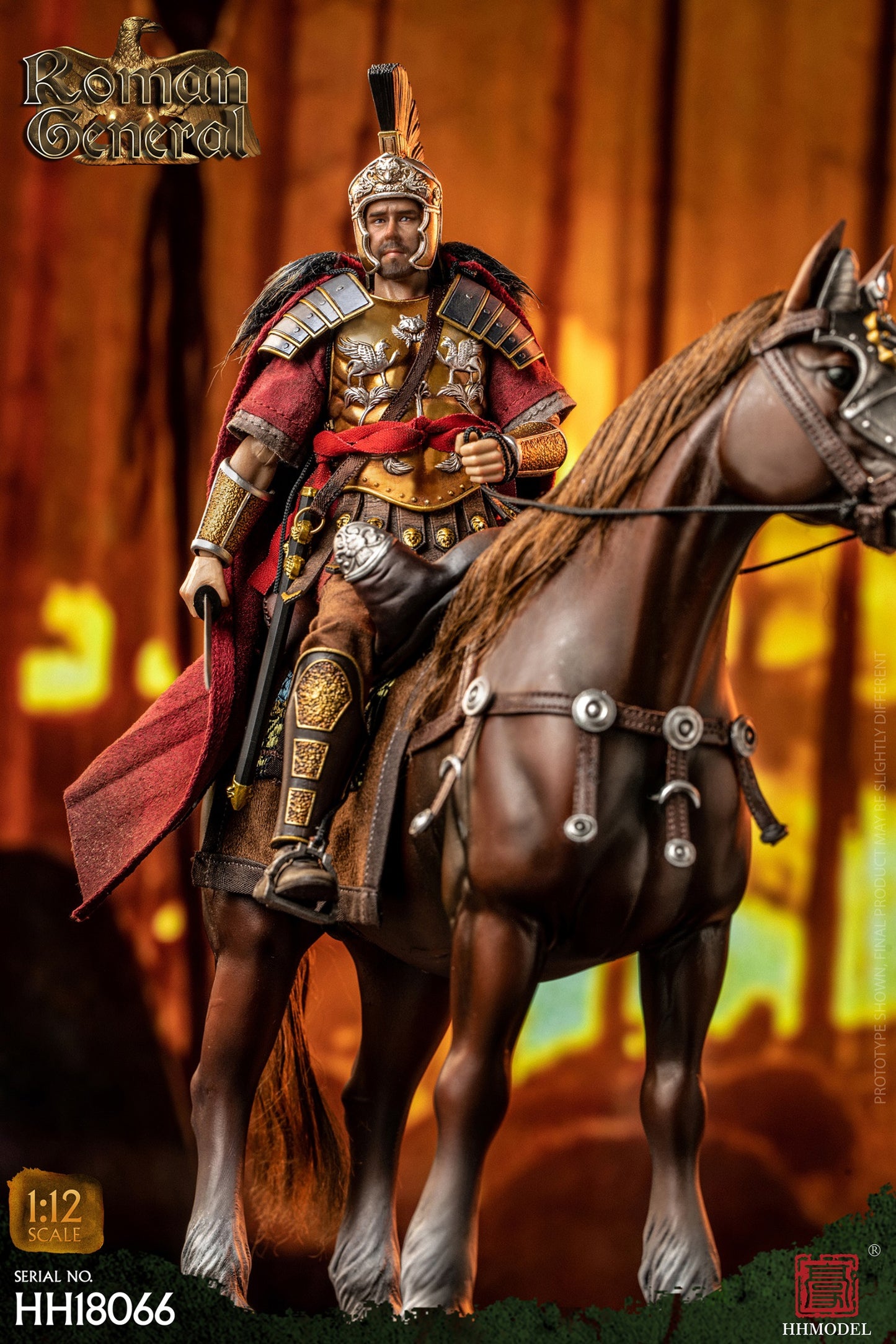 Pedido Figura Roman General (incluye caballo de guerra) marca HHModel HH18066 escala pequeña 1/12