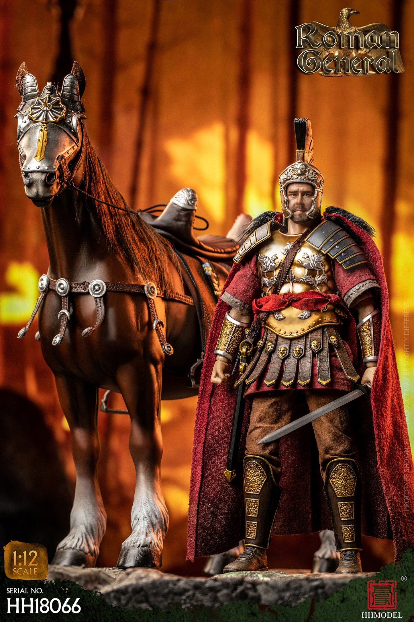 Pedido Figura Roman General (incluye caballo de guerra) marca HHModel HH18066 escala pequeña 1/12