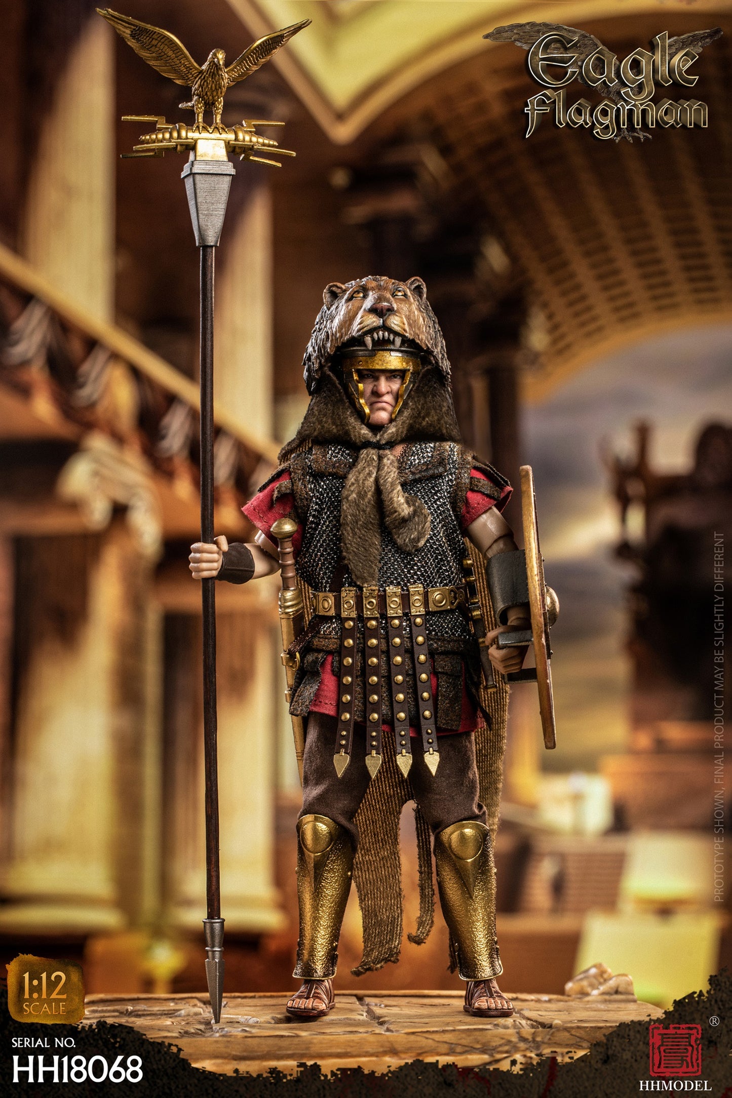 Pedido Figura Imperial Legion Rome Eagle Flagman marca HHModel HH18068 escala pequeña 1/12