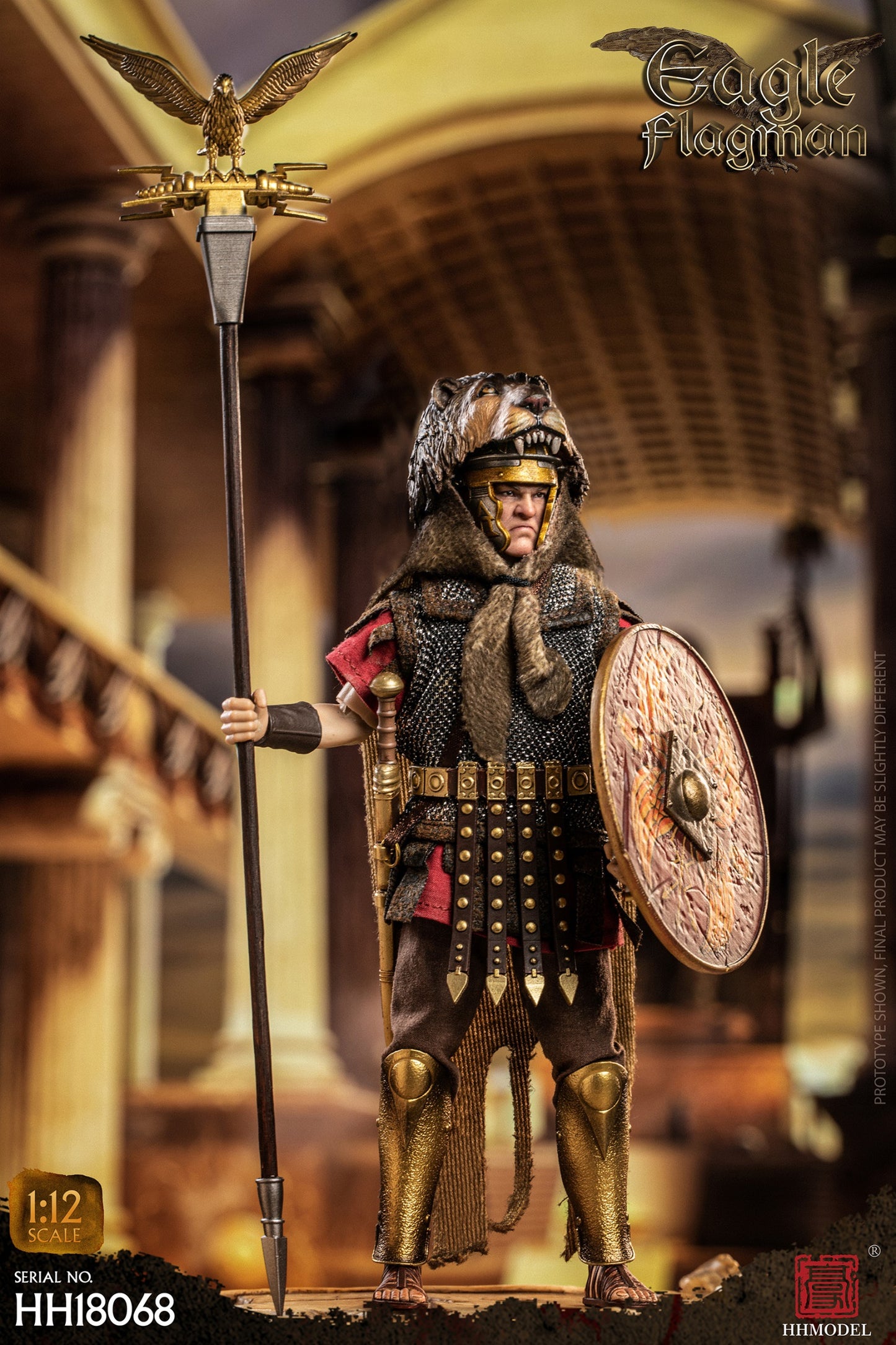 Pedido Figura Imperial Legion Rome Eagle Flagman marca HHModel HH18068 escala pequeña 1/12