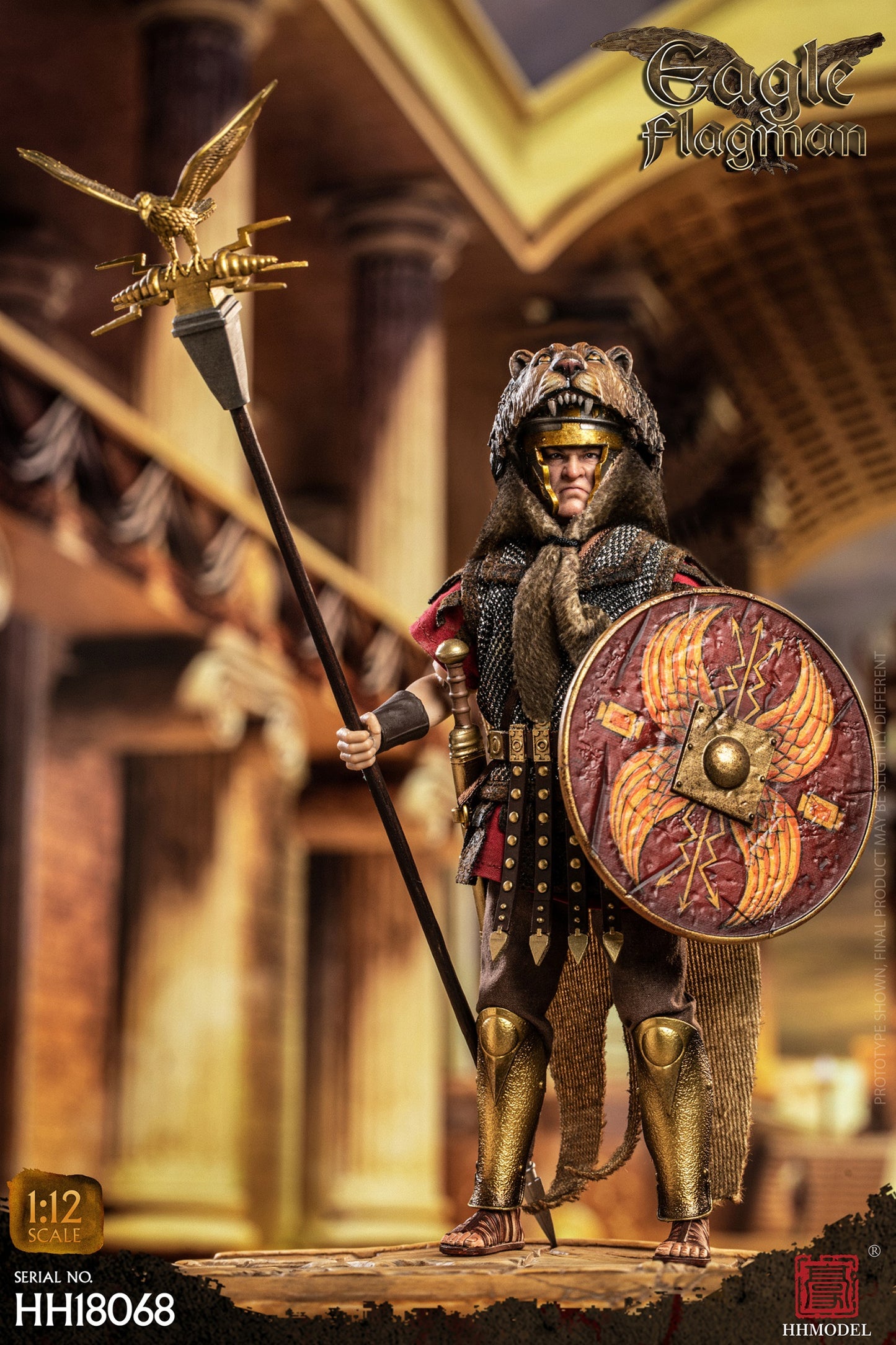 Pedido Figura Imperial Legion Rome Eagle Flagman marca HHModel HH18068 escala pequeña 1/12