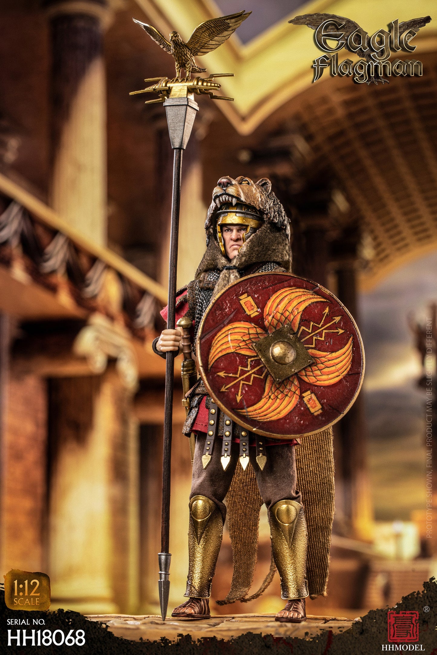 Pedido Figura Imperial Legion Rome Eagle Flagman marca HHModel HH18068 escala pequeña 1/12