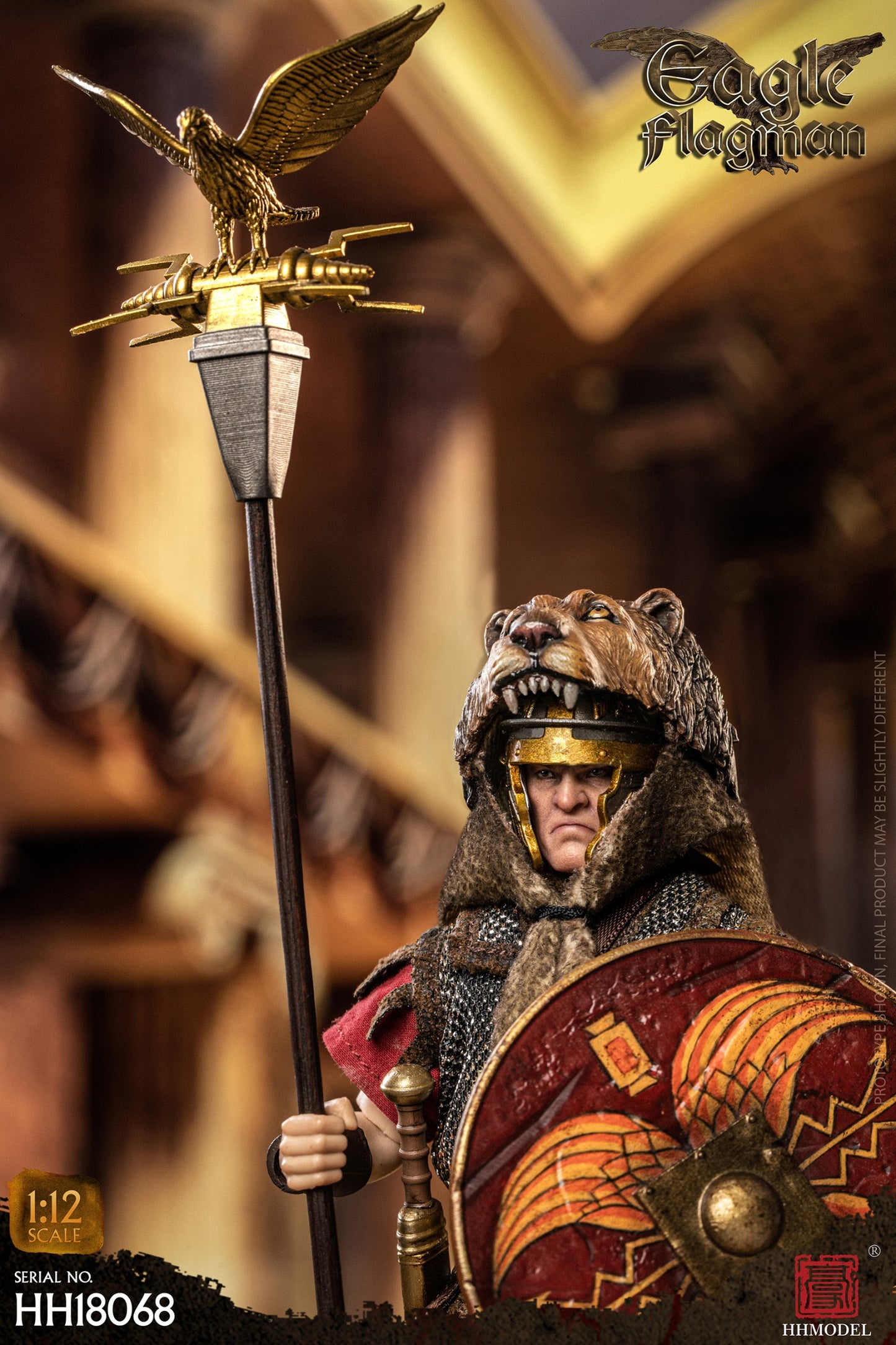Pedido Figura Imperial Legion Rome Eagle Flagman marca HHModel HH18068 escala pequeña 1/12