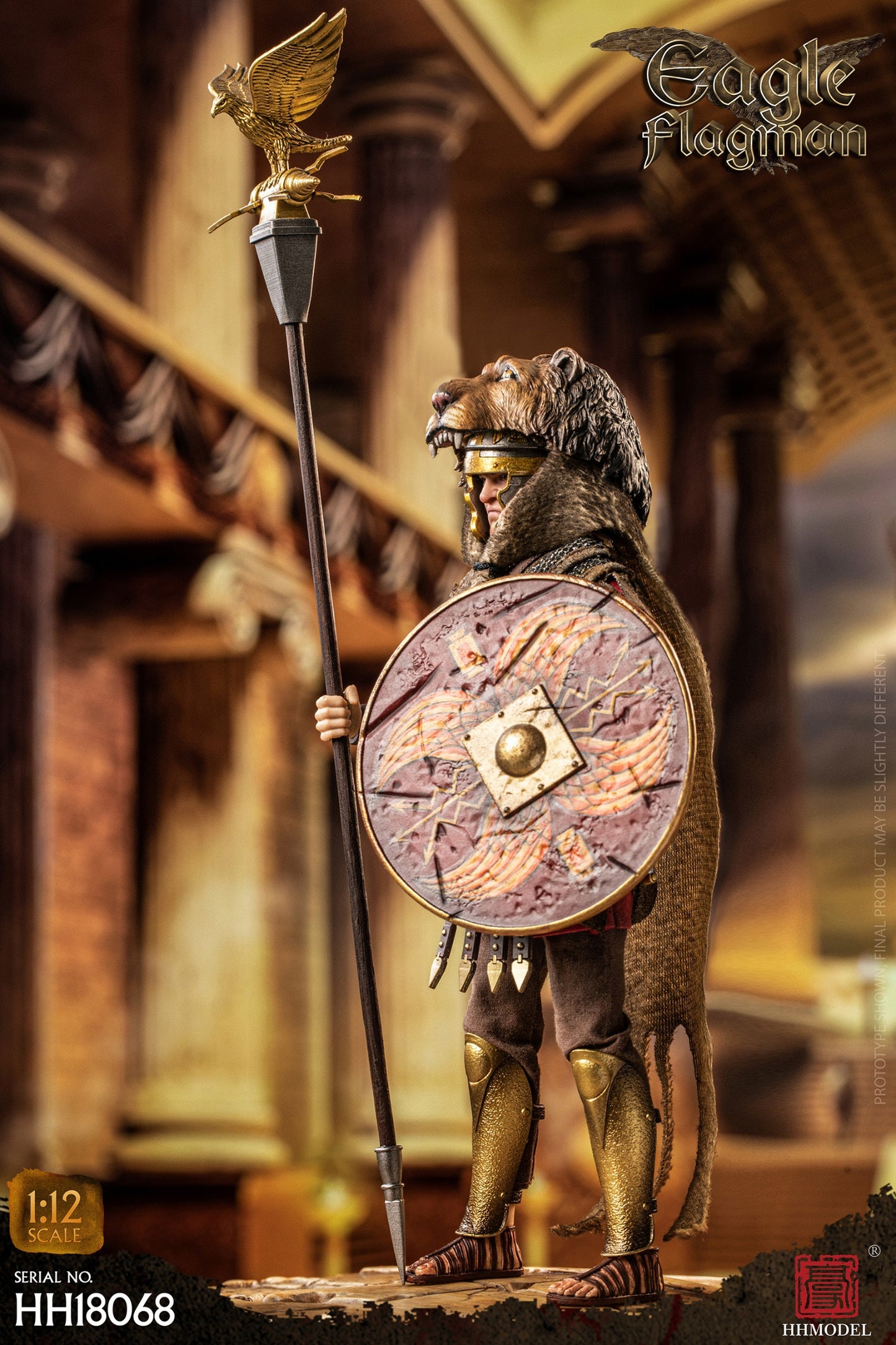 Pedido Figura Imperial Legion Rome Eagle Flagman marca HHModel HH18068 escala pequeña 1/12