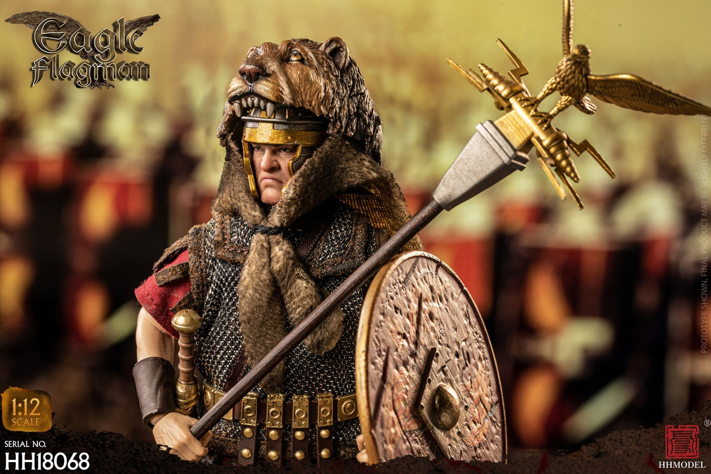 Pedido Figura Imperial Legion Rome Eagle Flagman marca HHModel HH18068 escala pequeña 1/12