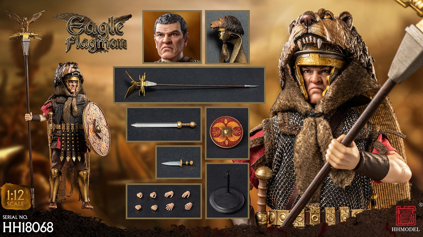 Pedido Figura Imperial Legion Rome Eagle Flagman marca HHModel HH18068 escala pequeña 1/12