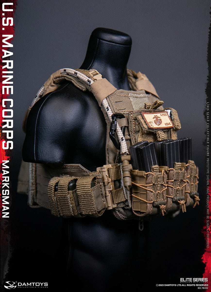 Preventa Figura U.S. Marine Corps Marksman marca Damtoys 78102 escala 1/6