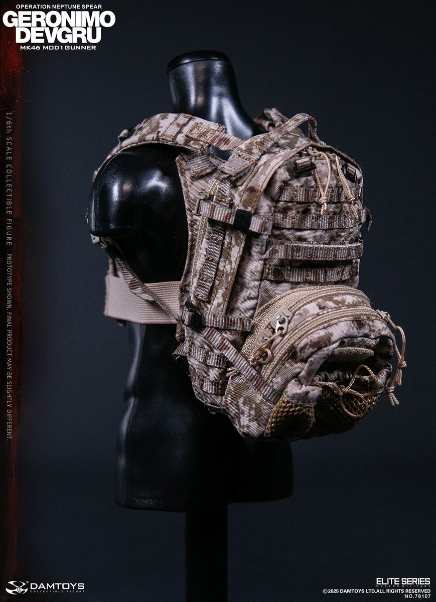 Preventa Figura GERONIMO MK46 MOD1 GUNNER DEVGRU - Operation Neptune Spear marca Damtoys 78107 escala 1/6