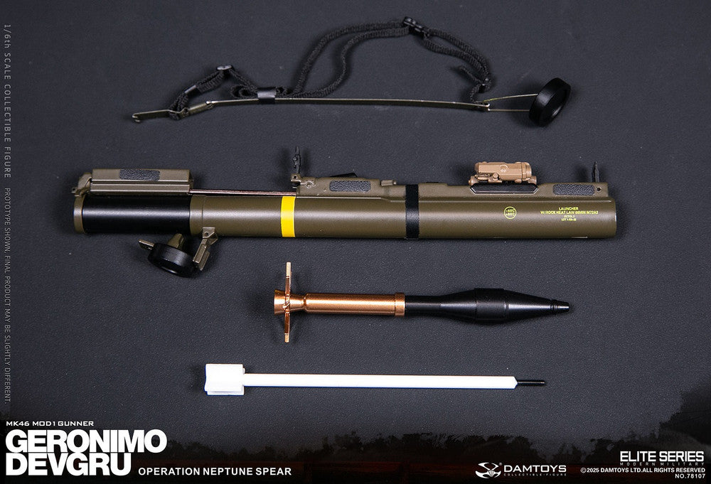 Preventa Figura GERONIMO MK46 MOD1 GUNNER DEVGRU - Operation Neptune Spear marca Damtoys 78107 escala 1/6