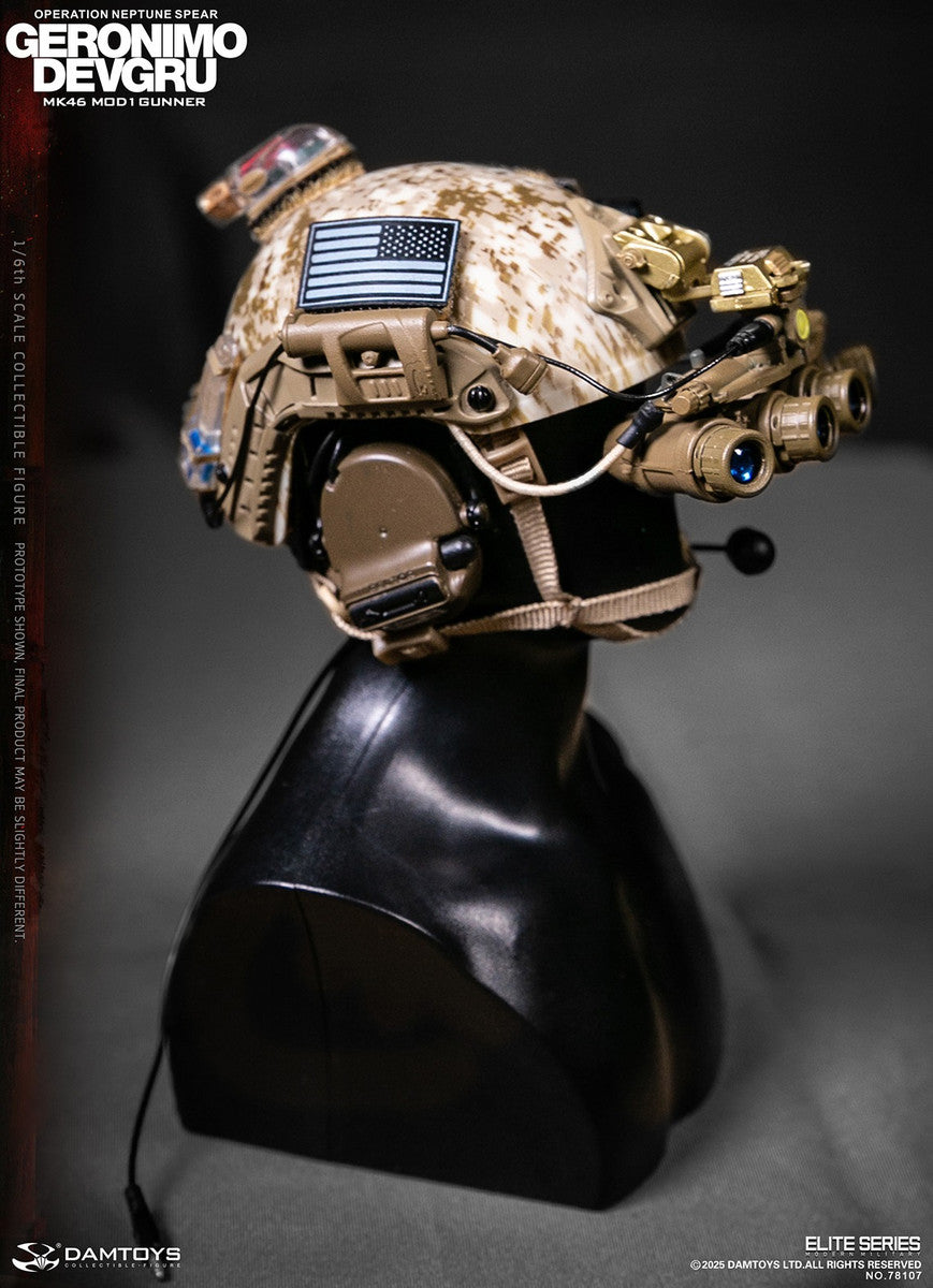 Preventa Figura GERONIMO MK46 MOD1 GUNNER DEVGRU - Operation Neptune Spear marca Damtoys 78107 escala 1/6