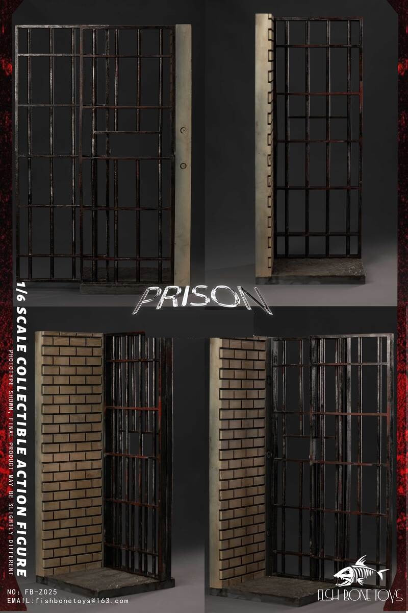 Preventa Diorama Celda de Prisión marca Fish Bone Toys FB-Z025 escala 1/6