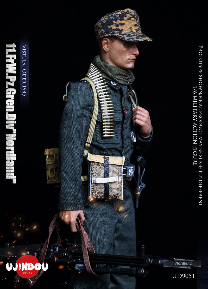 Preventa Figura WWII 11.FrW.Pz.Gren.Div "Nordland" - Vistula- Oder 1945 marca Ujindou UD9051 escala 1/6
