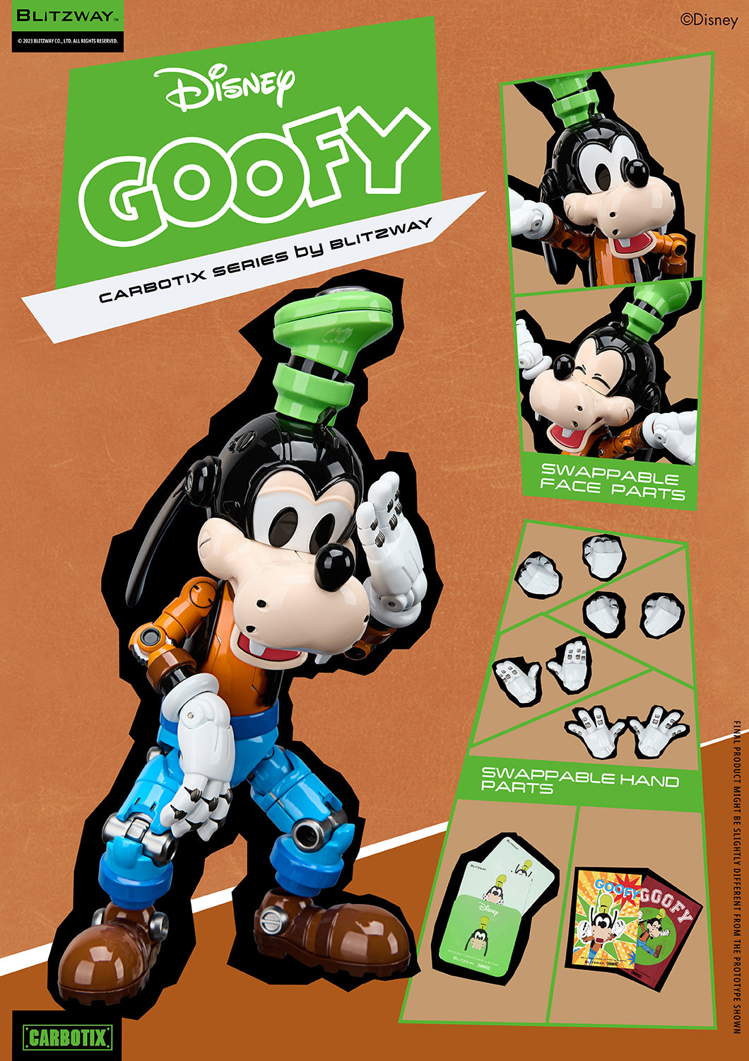 Pedido Figura Goofy (DIECAST) - Disney Carbotix Series marca Blitzway BW-CA-10504 (20.7 cm)