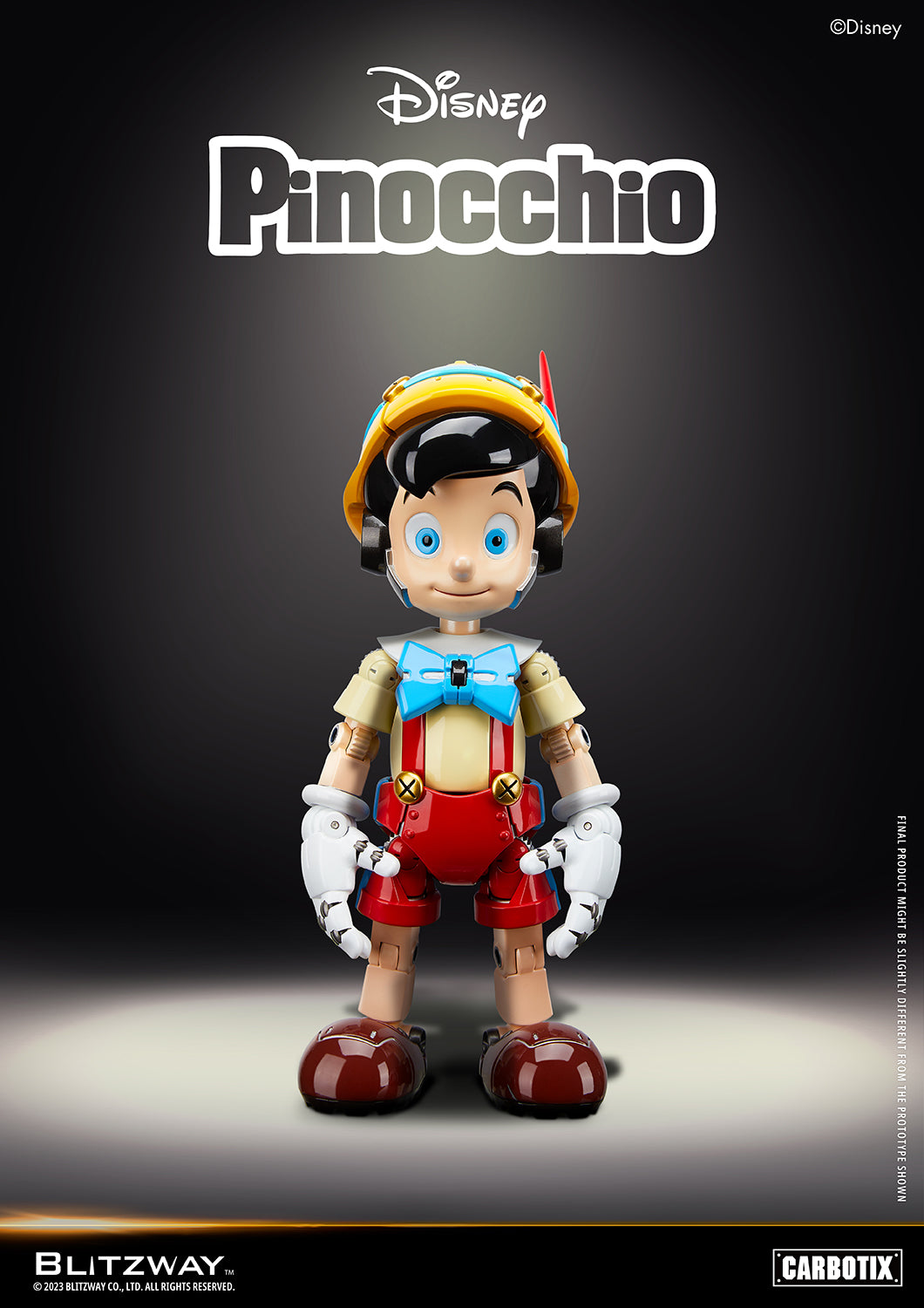 Pedido Figura Pinocchio (DIECAST) - Disney Carbotix Series marca Blitzway BW-CA-10506 (19.5 cm)