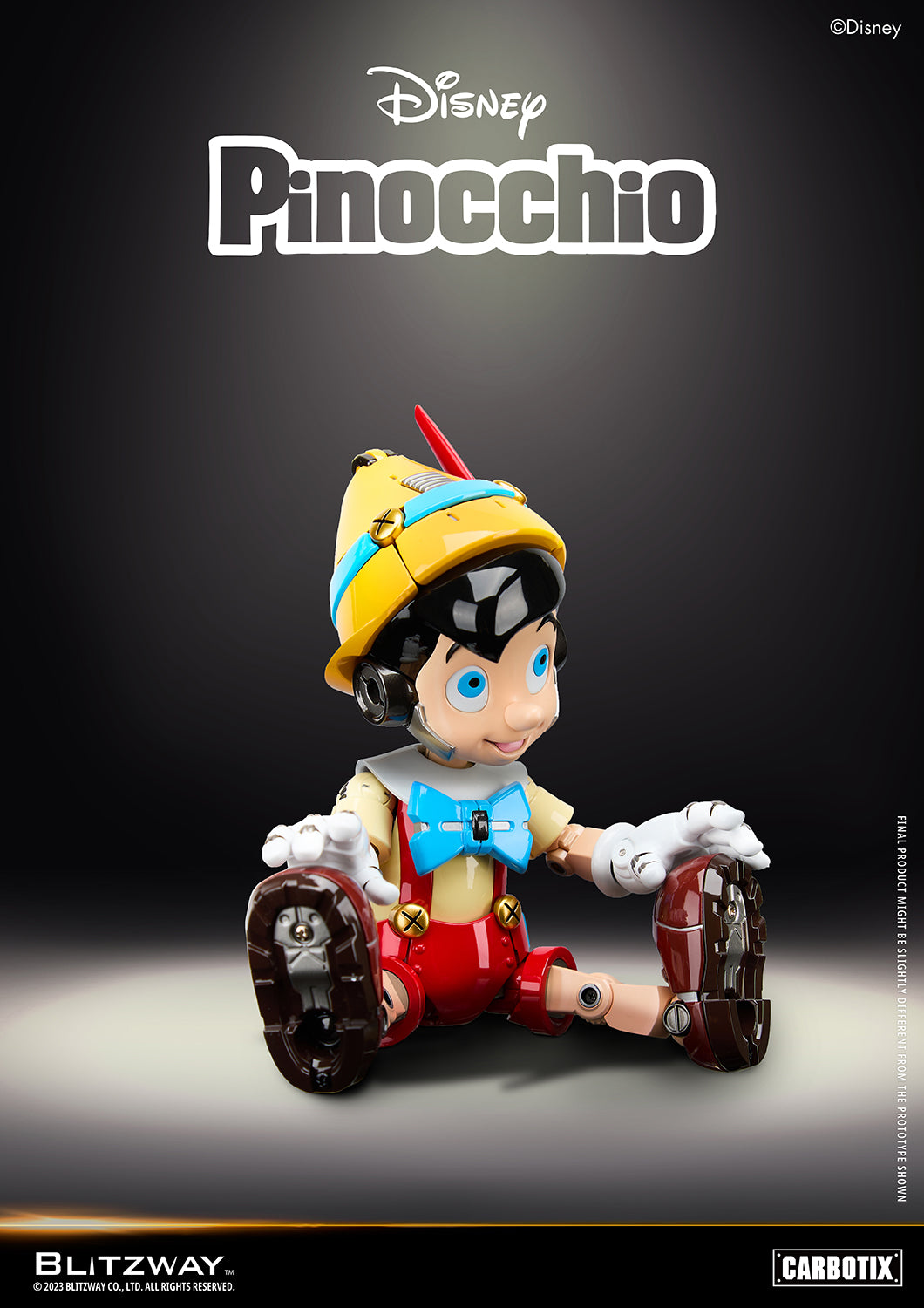 Pedido Figura Pinocchio (DIECAST) - Disney Carbotix Series marca Blitzway BW-CA-10506 (19.5 cm)